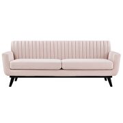 Channel tufted performance velvet sofa in pink by Modway additional picture 6