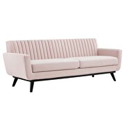 Channel tufted performance velvet sofa in pink by Modway additional picture 7