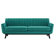 Channel tufted performance velvet sofa in teal by Modway additional picture 6