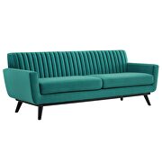Channel tufted performance velvet sofa in teal by Modway additional picture 7