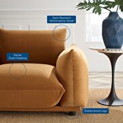 Performance velvet armchair in cognac by Modway additional picture 2
