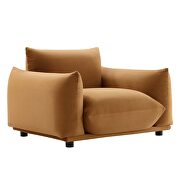 Performance velvet armchair in cognac by Modway additional picture 7