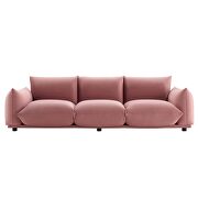 Performance velvet sofa in dusty rose additional photo 4 of 6