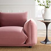 Performance velvet armchair in dusty rose additional photo 2 of 6