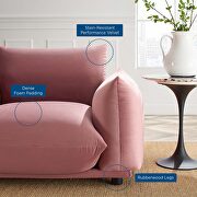 Performance velvet armchair in dusty rose additional photo 3 of 6