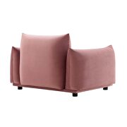 Performance velvet armchair in dusty rose additional photo 5 of 6