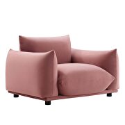 Performance velvet armchair in dusty rose by Modway additional picture 7