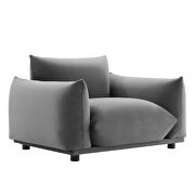 Performance velvet armchair in gray by Modway additional picture 7