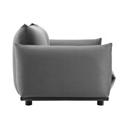 Performance velvet loveseat in gray by Modway additional picture 6