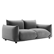 Performance velvet loveseat in gray by Modway additional picture 7