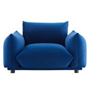 Performance velvet armchair in navy by Modway additional picture 4