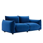 Performance velvet loveseat in navy by Modway additional picture 7
