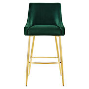 Green finish performance velvet upholstery bar stool by Modway additional picture 3