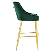 Green finish performance velvet upholstery bar stool by Modway additional picture 4