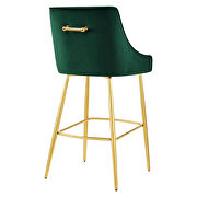 Green finish performance velvet upholstery bar stool by Modway additional picture 5
