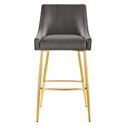 Gray finish performance velvet upholstery bar stool by Modway additional picture 3