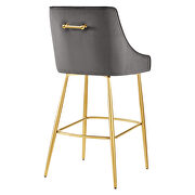 Gray finish performance velvet upholstery bar stool by Modway additional picture 5