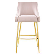 Pink finish performance velvet upholstery bar stool by Modway additional picture 3