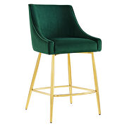 Green finish performance velvet upholstery counter stool by Modway additional picture 2