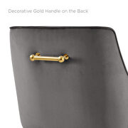 Gray finish performance velvet upholstery counter stool by Modway additional picture 7