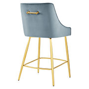 Light blue finish performance velvet upholstery counter stool by Modway additional picture 5