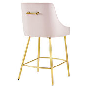 Pink finish performance velvet upholstery counter stool by Modway additional picture 5