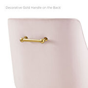Pink finish performance velvet upholstery counter stool by Modway additional picture 7