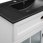 Bathroom vanity cabinet in white w/ black ceramic sink basin by Modway additional picture 8