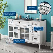 Bathroom vanity cabinet in white black by Modway additional picture 2