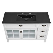 Bathroom vanity cabinet in white black additional photo 5 of 9