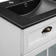 Double bathroom vanity cabinet in white black by Modway additional picture 4