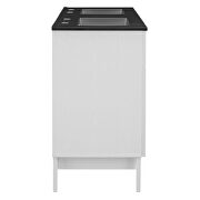 Double bathroom vanity cabinet in white black by Modway additional picture 6