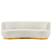 Ivory finish upholstery fabric sofa by Modway additional picture 4