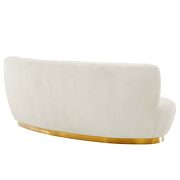 Ivory finish upholstery fabric sofa by Modway additional picture 5