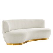 Ivory finish upholstery fabric sofa by Modway additional picture 6