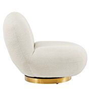 Ivory finish upholstery fabric swivel chair by Modway additional picture 2