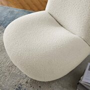Ivory finish upholstery fabric swivel chair by Modway additional picture 3