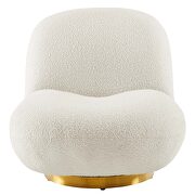 Ivory finish upholstery fabric swivel chair by Modway additional picture 4
