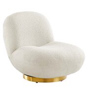 Ivory finish upholstery fabric swivel chair by Modway additional picture 6