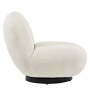 Ivory finish upholstered fabric swivel chair by Modway additional picture 2