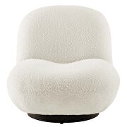 Ivory finish upholstered fabric swivel chair by Modway additional picture 4