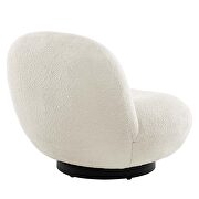 Ivory finish upholstered fabric swivel chair by Modway additional picture 5