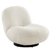 Ivory finish upholstered fabric swivel chair by Modway additional picture 6