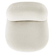 Ivory finish upholstered fabric swivel chair by Modway additional picture 7