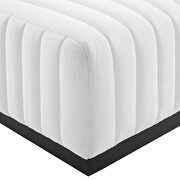 Channel tufted performance velvet ottoman in black/ white by Modway additional picture 2