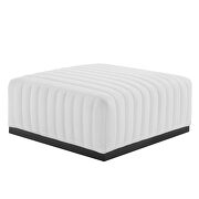 Channel tufted performance velvet ottoman in black/ white by Modway additional picture 4