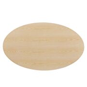 Oval wood dining table in gold natural additional photo 5 of 5