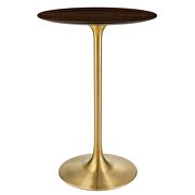 Wood bar table in gold cherry walnut by Modway additional picture 3
