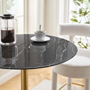 Artificial marble bar table in gold black by Modway additional picture 2