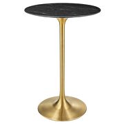 Artificial marble bar table in gold black by Modway additional picture 3